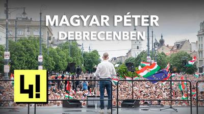 Debreceni főtéren több ezer ember ünnepelte az anyák napját és támogatta Magyar Pétert