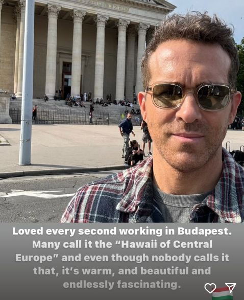 Ryan Reynolds dicséri Budapestet és előkészületek a Deadpool & Rozsomák filmre