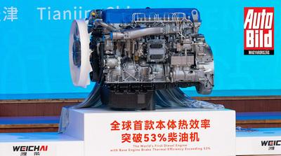 Kínai dízelmotor döntötte meg a világrekordot 53,09%-os hatásfokkal