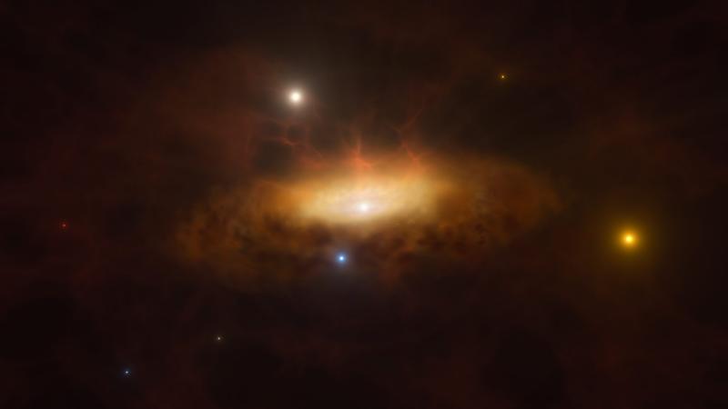 Szunnyadó fekete lyuk ébredését figyelhetik meg az ESO csillagászai