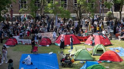 Brit egyetemisták sátortáborokkal tiltakoznak a Gáza elleni akciók ellen
