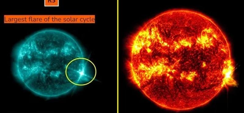 A Napból érkező óriási napkitörés háromszor erősebb az előzőnél