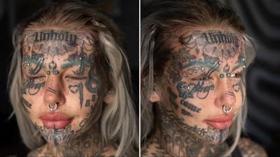 Amber Luke, a tetoválások királynője, szarvakat ültetett a homlokába