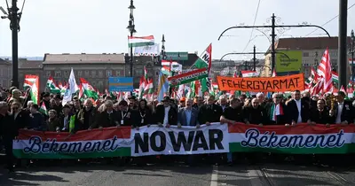 Orbán Viktor és Deutsch Tamás a Békemeneten június 1-jén