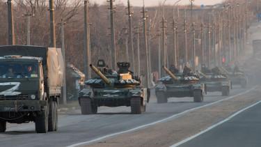 Ukrán tüzérség megsemmisítette egy orosz harckocsizó-századot a Donyecki térségben