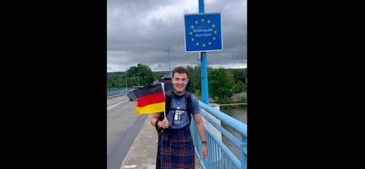 Egy skót szurkoló gyalog tette meg az utat Glasgow-tól Münchenig a foci Eb-re