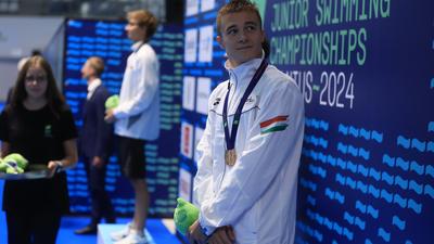 A nyírbátori tehetség, Antal Dávid bronzérmes lett a junior úszó Eb-n