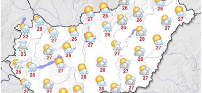 Folytatódik a meleg idő, de zivatarokra is számíthatunk