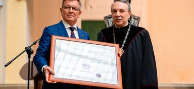 Krausz Ferenc és Matolcsy György kitüntetése a Budapesti Műegyetemen