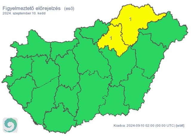 Eső és erős szél várható a keleti megyékben