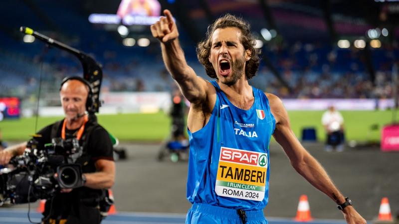 Gianmarco Tamberi magasugró aranyérmet nyert Rómában