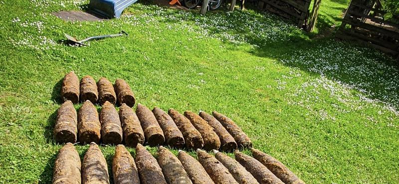 Másfél tonna második világháborús robbanótesteket találtak Piliscsabán