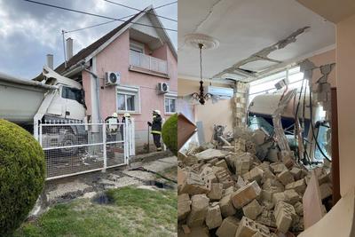 Kamion csapódott egy házba Enyingen, az épület lakhatatlanná vált
