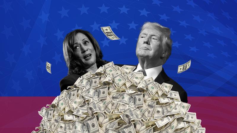 Kamala Harris előnyben Trump felett a kampányfinanszírozásban és közvélemény-kutatásokban