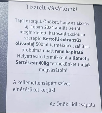 A Lidl disznózsíros salátája nemzetközi hírnévre tett szert