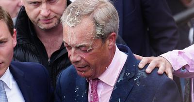 Vádat emeltek Nigel Farage brit politikust leöntő modell ellen