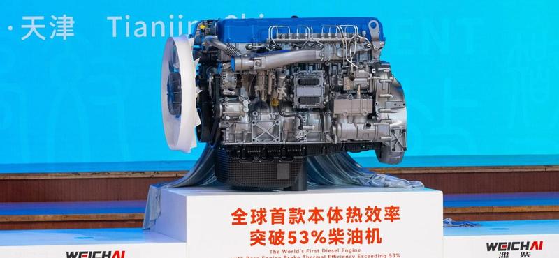 Kínai mérnökök új rekordja: 53%-os hatékonyságú dízelmotor