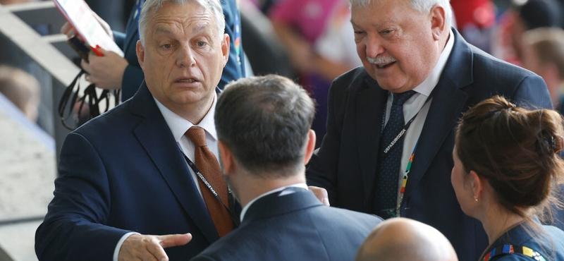 Orbán Viktor és Csányi Sándor a berlini Eb-döntő helyszínén