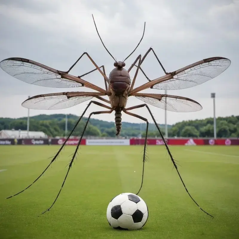 Német focisták harca a szúnyogok ellen a bajorországi edzőtáborban